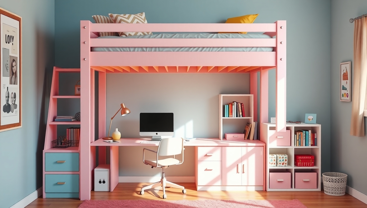 girls loft beds