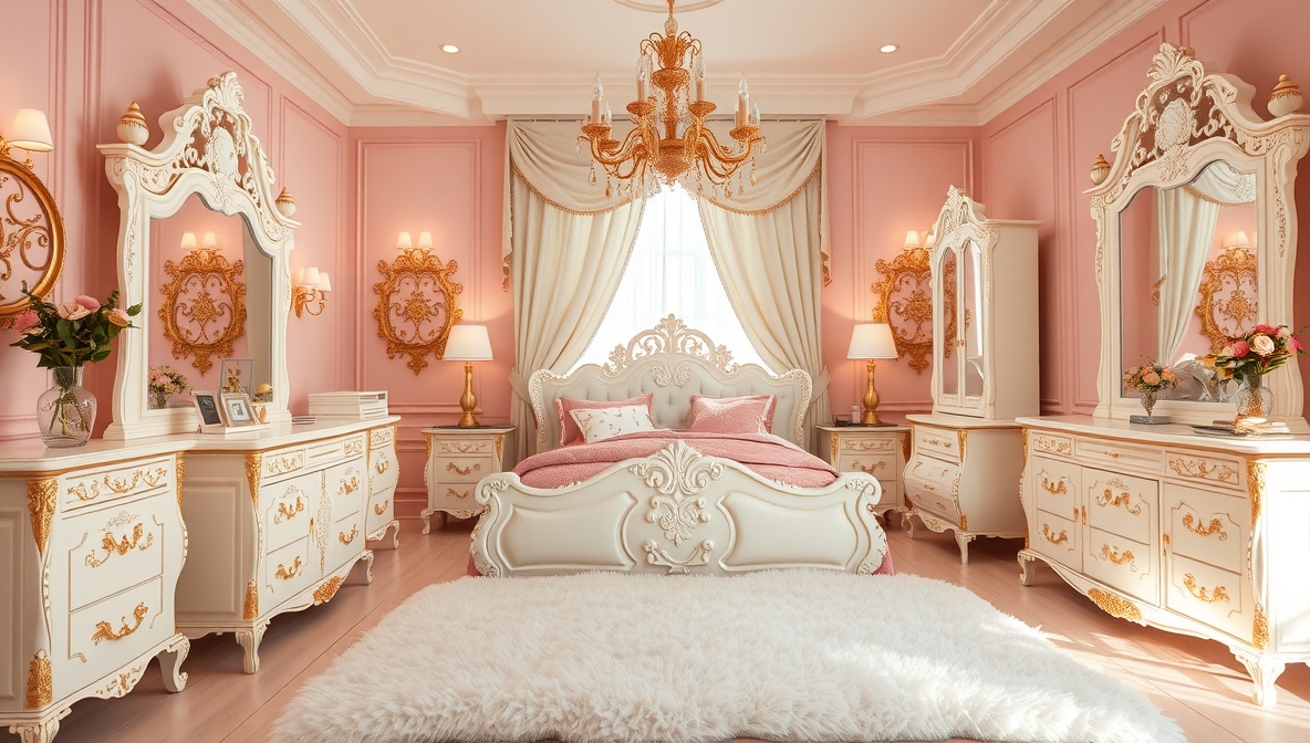 girls pink bedrooms