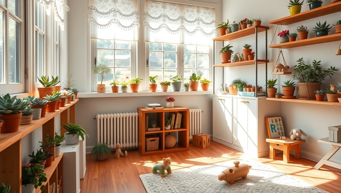 kids room plant decor