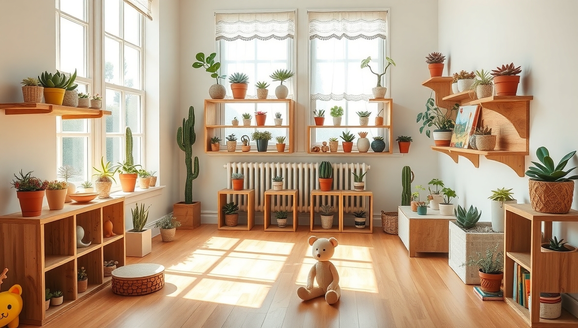 kids room plant decor