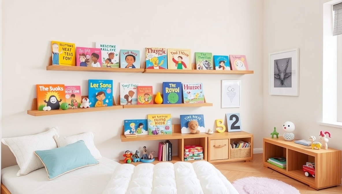 wall shelves for kids rooms