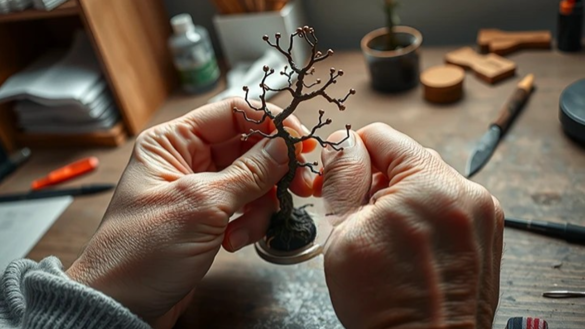 wire bonsai sculptures