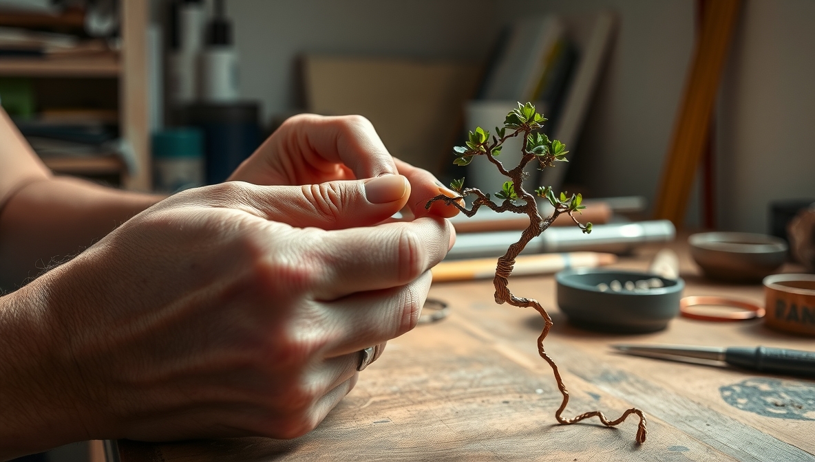 wire bonsai sculptures