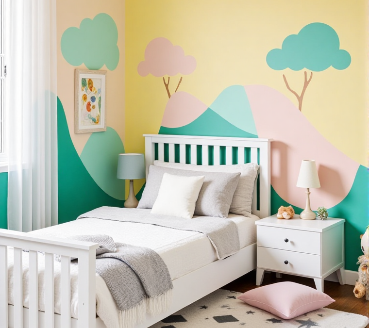 kids room accent wall ideas