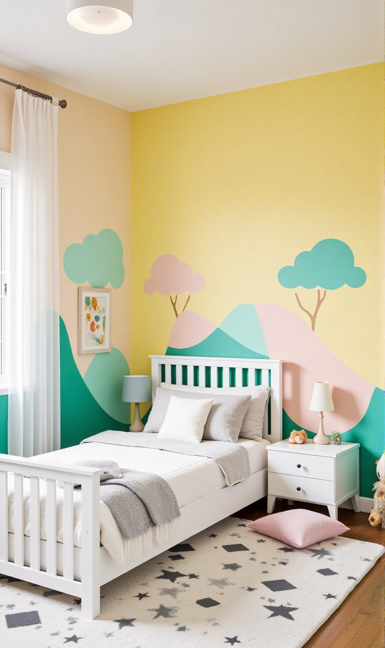 kids room accent wall ideas