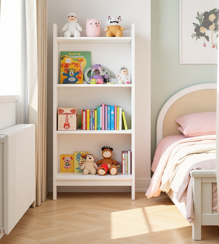 kids room bookshelf styling ideas