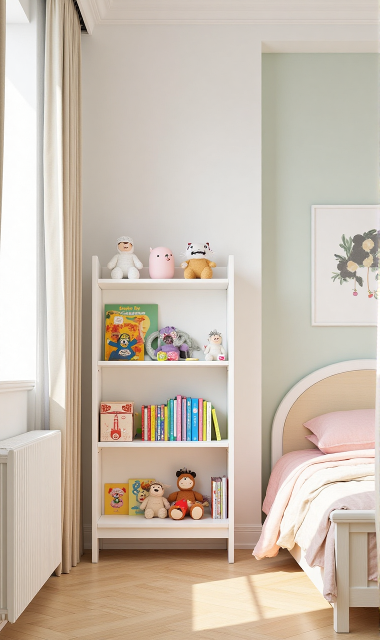 kids room bookshelf styling ideas