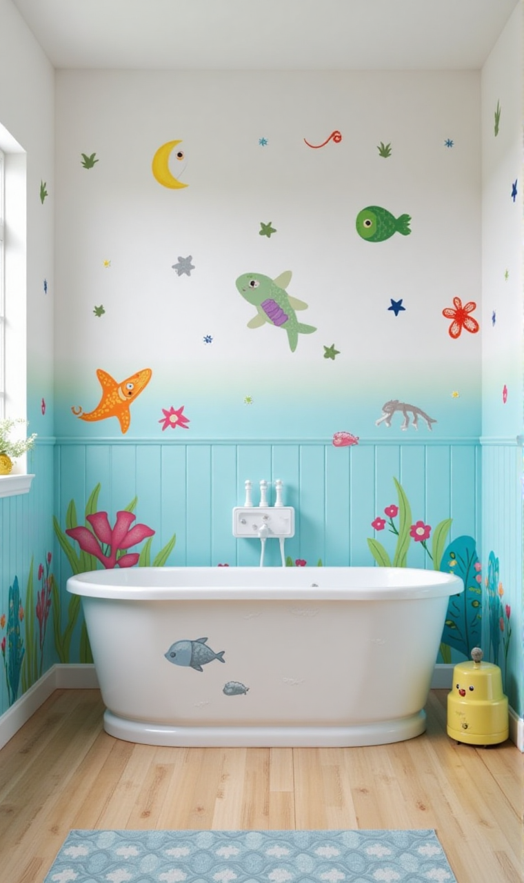 underwater bathroom wall decals